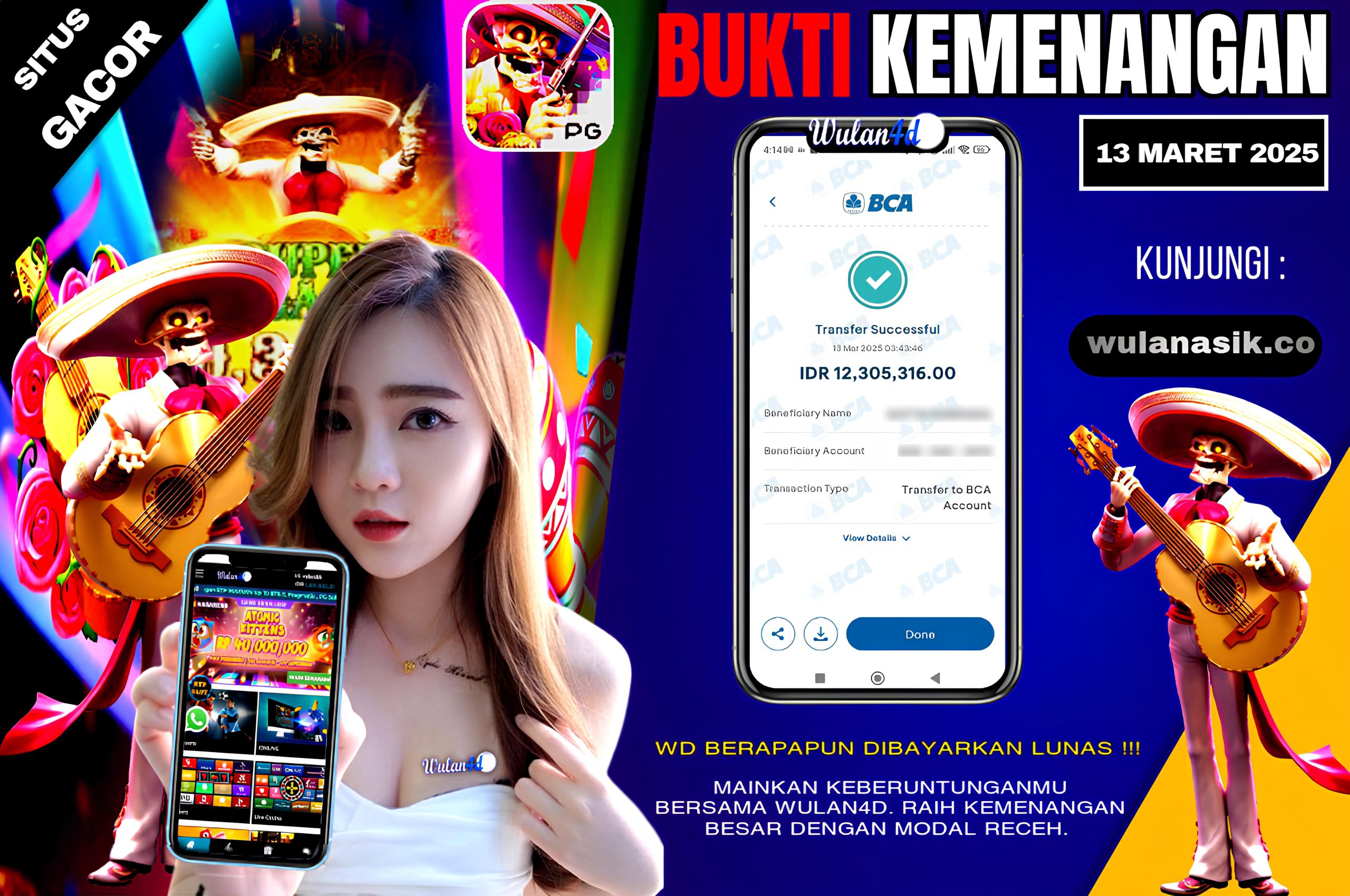 BUKTI KEMENANGAN MEMBER TANGGAL 13 MARET 2025