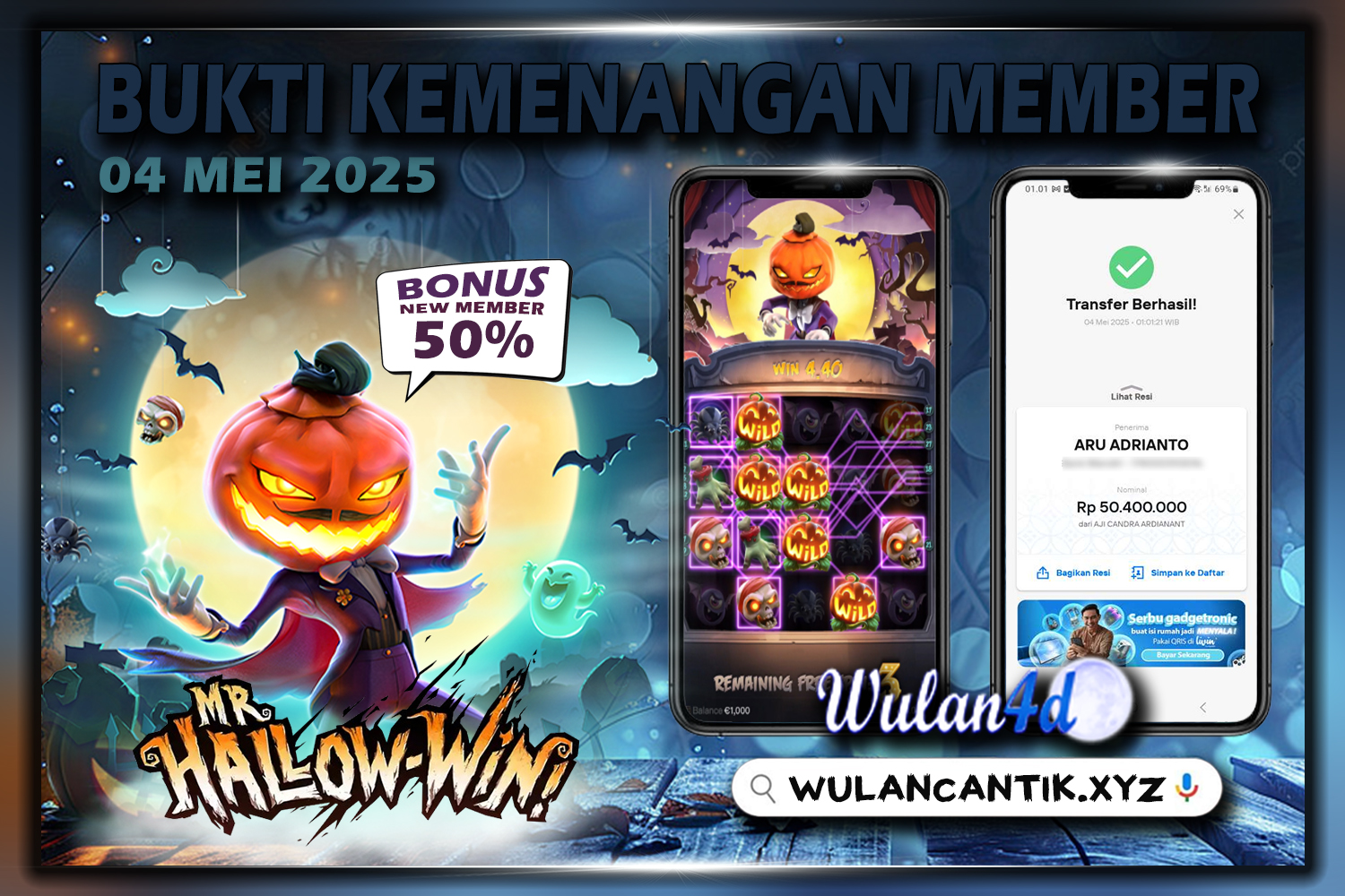 BUKTI KEMENANGAN MEMBER 04 MEI 2025